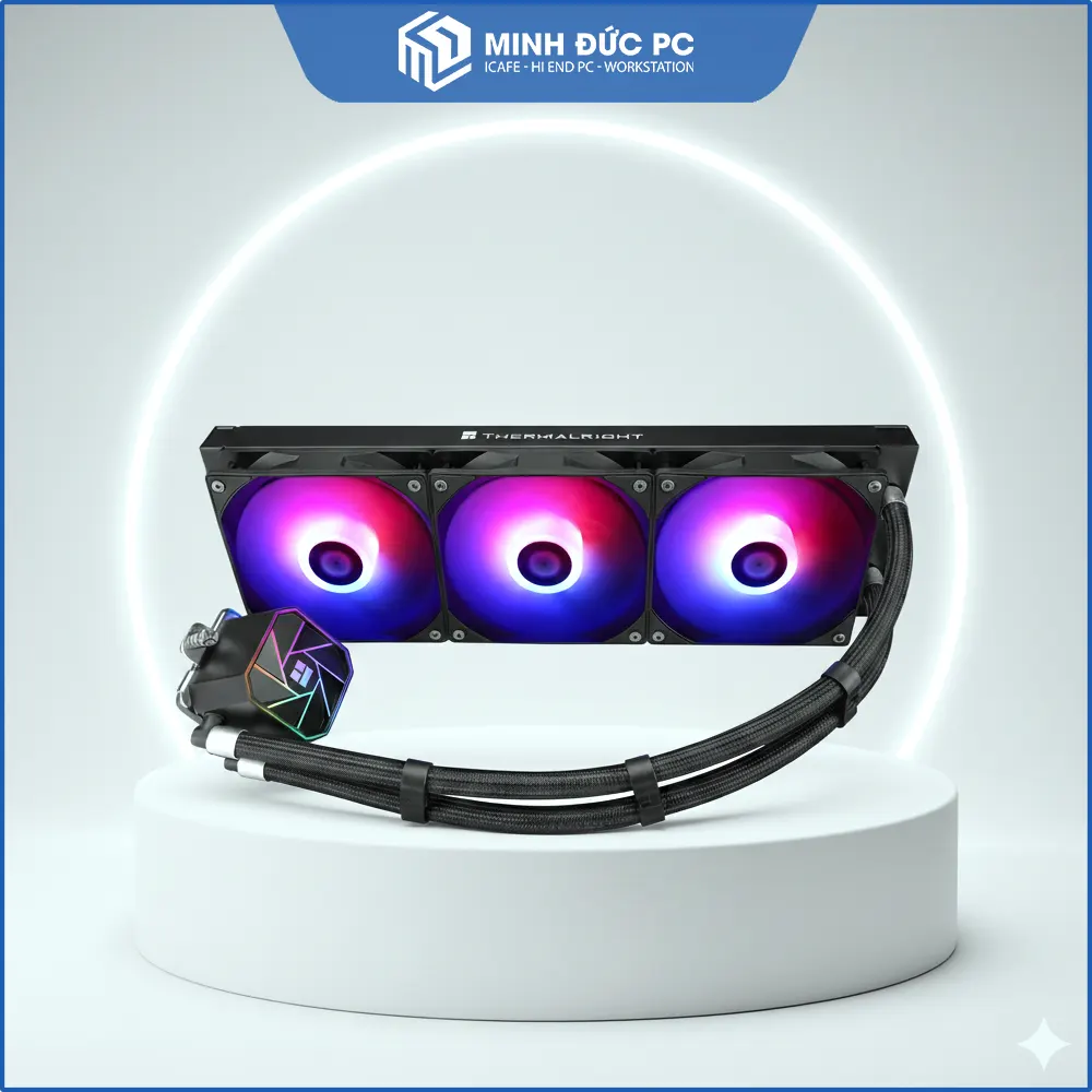 Hình ảnh Tản nhiệt nước AIO Thermalright Aqua Elite 360 V3 Black (Radiator 360mm, 3 Fan S-FDB ARGB, Tốc độ bơm 3300 RPM)