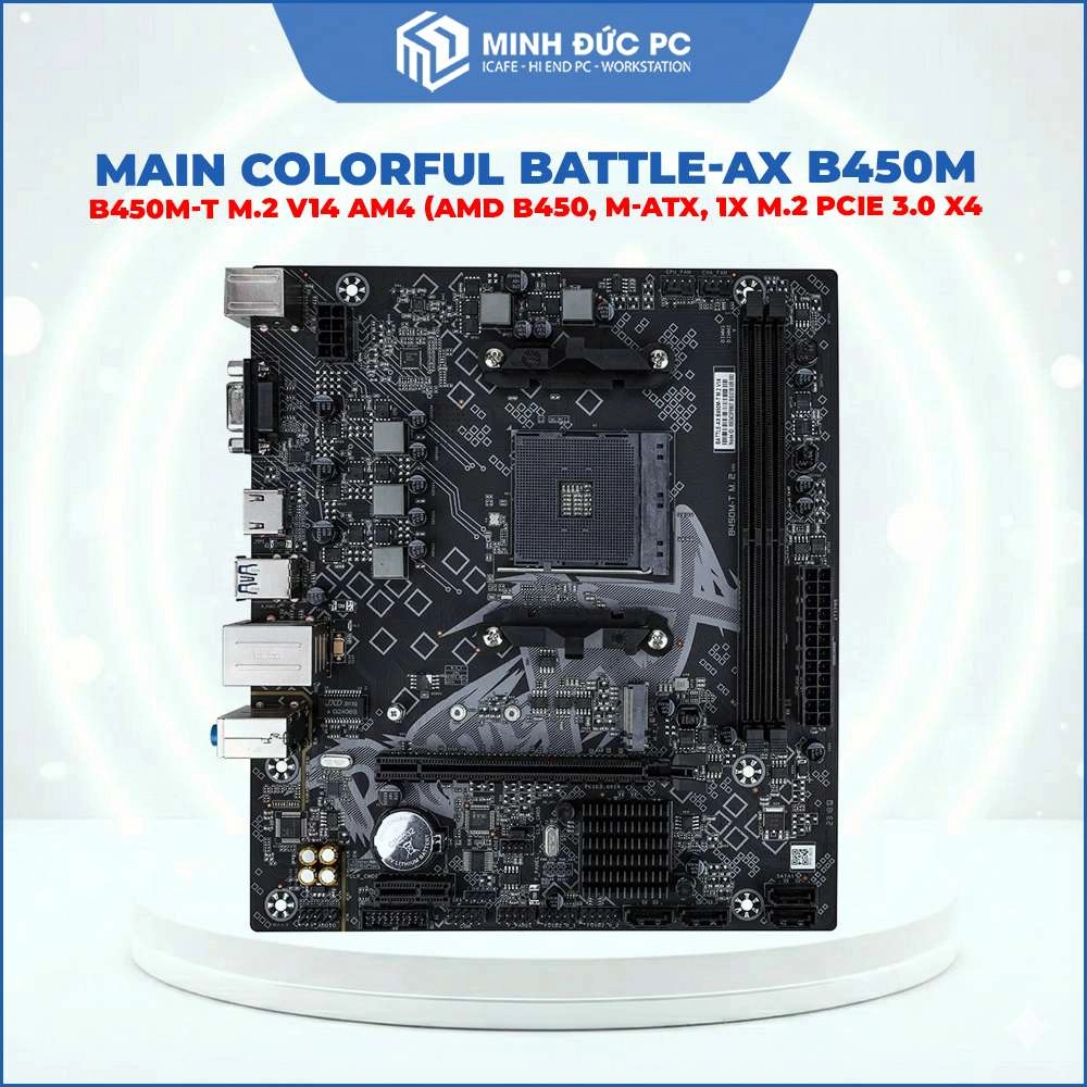 Hình ảnh Main COLORFUL BATTLE-AX B450M-T M.2 V14 AM4 (AMD B450, M-ATX, 1x M.2 PCIe 3.0 x4)