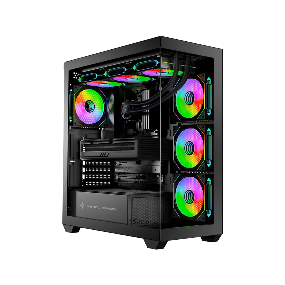 Hình ảnh Vỏ Case KENOO ESPORT FK820 Màu Đen (Mid Tower, Kính Cường Lực, Hỗ trợ ATX, Tối ưu luồng khí)