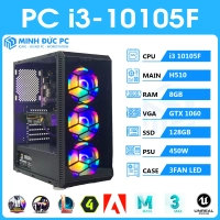 PC i3 10105F | 8GB RAM | VGA GTX 1060 | SSD 128GB
