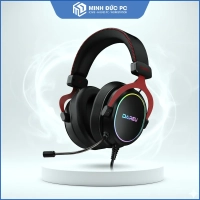 Tai nghe Gaming DareU EH925L 7.1 RGB (Âm thanh vòm 7.1, Driver 53mm, Headband kim loại, Màu Đỏ Đen)