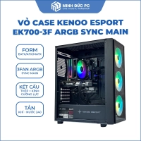 Vỏ Case KENOO ESPORT EK700-3F Màu Đen (Mid Tower, Hỗ trợ E-ATX, Kính cường lực, 3 Fan ARGB đi kèm)