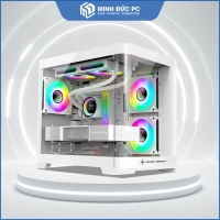 Vỏ Case KENOO ESPORT MK400 (mATX, Mid Tower, Kính Cong, Màu Trắng)