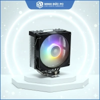 Tản nhiệt khí CPU LEOPARD K400 RGB Màu Đen (Tản tháp đơn, 4 ống đồng, Quạt 120mm LED RGB)