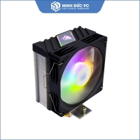 Tản nhiệt khí CPU LEOPARD K400 ARGB Màu Đen (Tản tháp đơn, 4 ống đồng, Quạt 120mm LED ARGB)