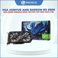 VGA JGINYUE AMD RADEON RX 6600 8GB GDDR6 (RX6600LE-8GD6, 1792 SPs, TDP 132W, Dual Fan)